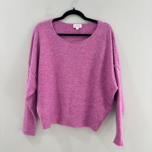 Evereve Scoop Neck Sweater Pink Small